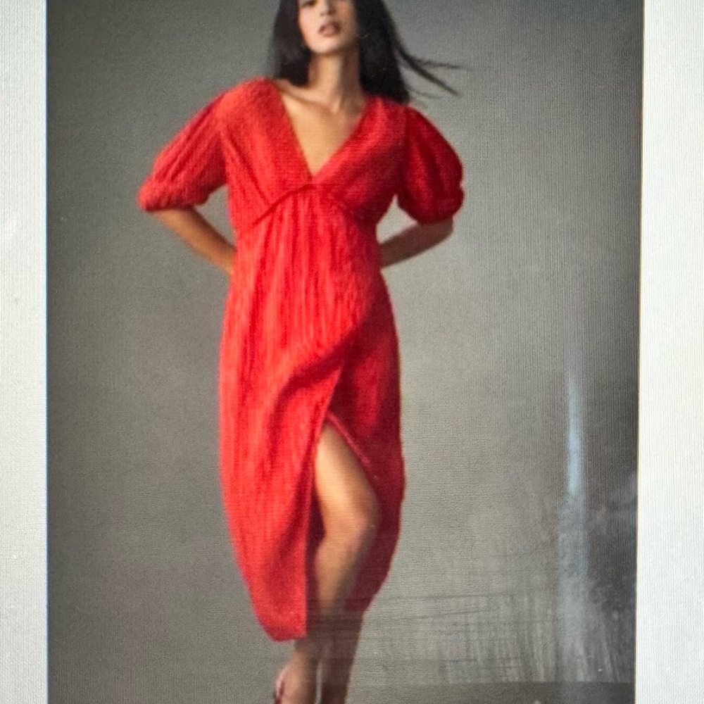 V neck midi dress Anthropologie Dress